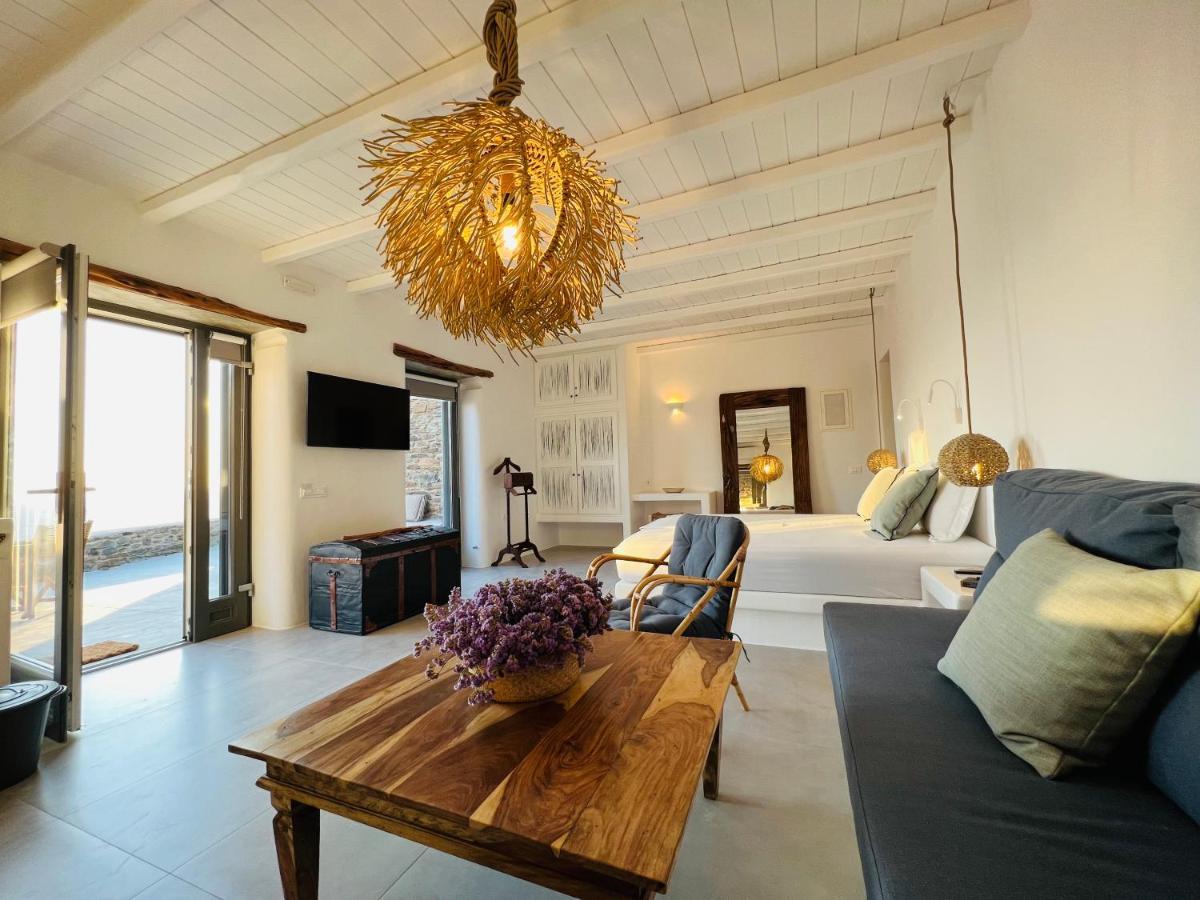Aerino Seaside Villa Agios Romanos Bagian luar foto